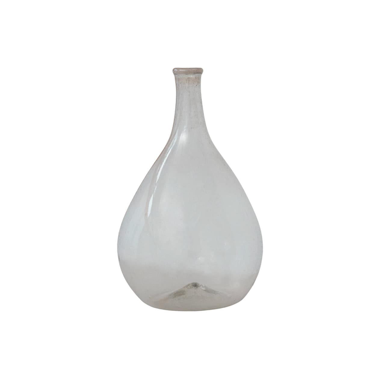 Hello Honey® 11" Clear Rounded Timeless Elegance Glass Bottle Vase